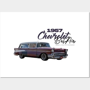 1957 Chevrolet Bel Air Nomad 2 Door Station Wagon Posters and Art